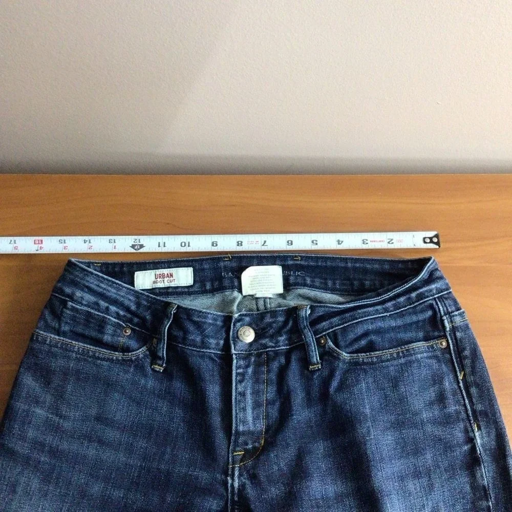 Banana Republic Womens Urban Boot Cut Jeans Dark Wash Size 04 Mid‎ Rise